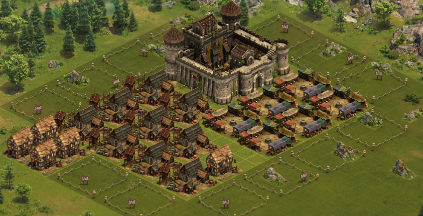 Startaufbau der Mittelalter-Siedlung (0 Stunden)