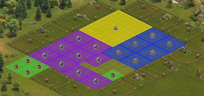 Siedlung nach 10 Stunden